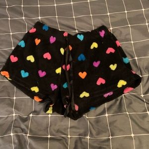 Cute heart pajama shorts